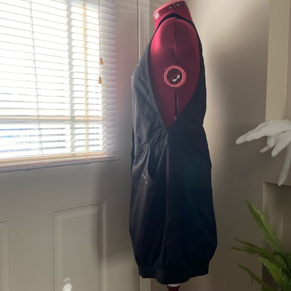 Etam women black cotton button down sleeveless overall tunic mini. Size S. NWT. - Picture 5 of 15